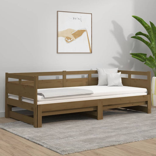 Sohvasänky ulosvedettävä hunajanrusk. täysi mänty 2x(90x190) cm - Sisustajankoti.fi