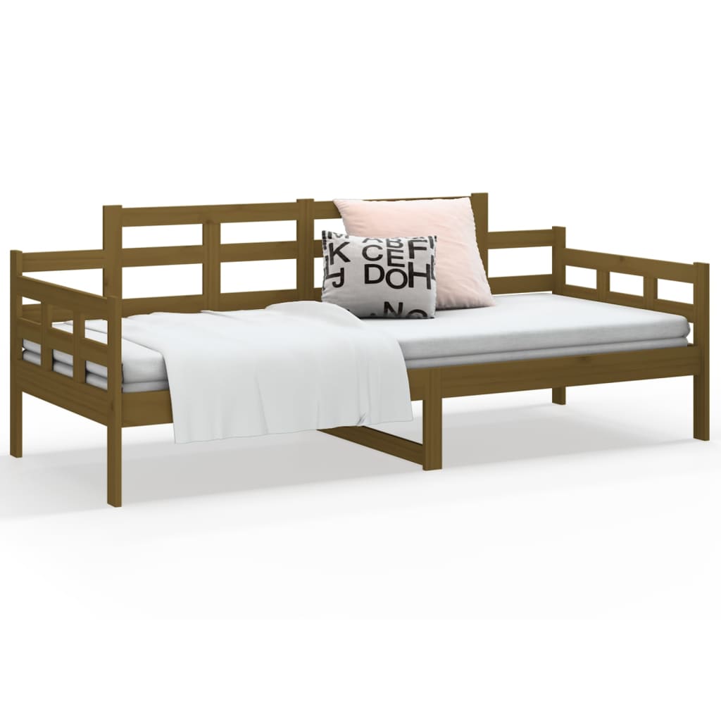 Sohvasänky hunajanruskea täysi mänty 90x200 cm - Sisustajankoti.fi