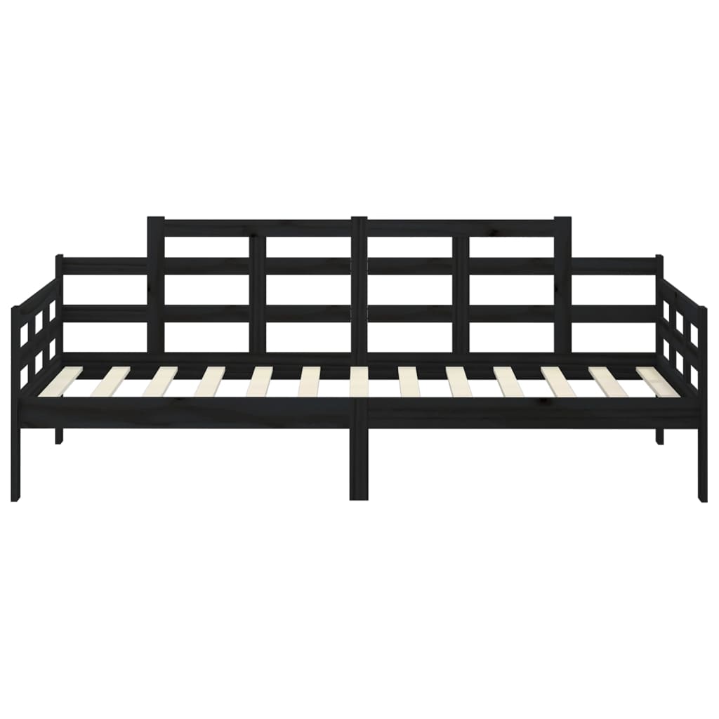 Sohvasänky musta täysi mänty 90x200 cm - Sisustajankoti.fi