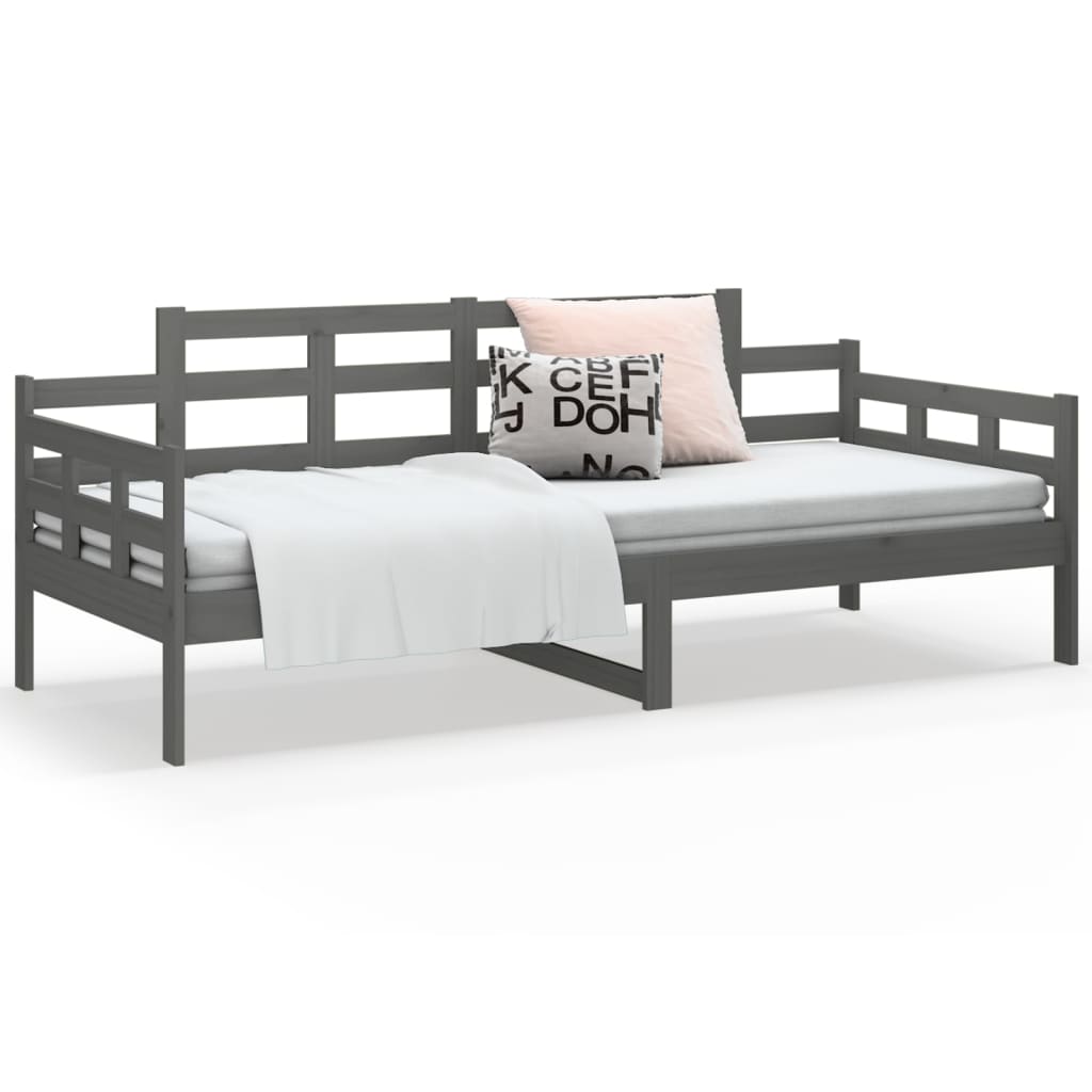 Sohvasänky harmaa täysi mänty 80x200 cm - Sisustajankoti.fi