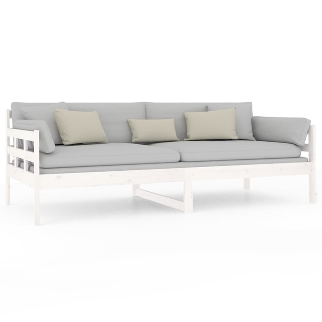 Sohvasänky valkoinen täysi mänty 90x200 cm - Sisustajankoti.fi