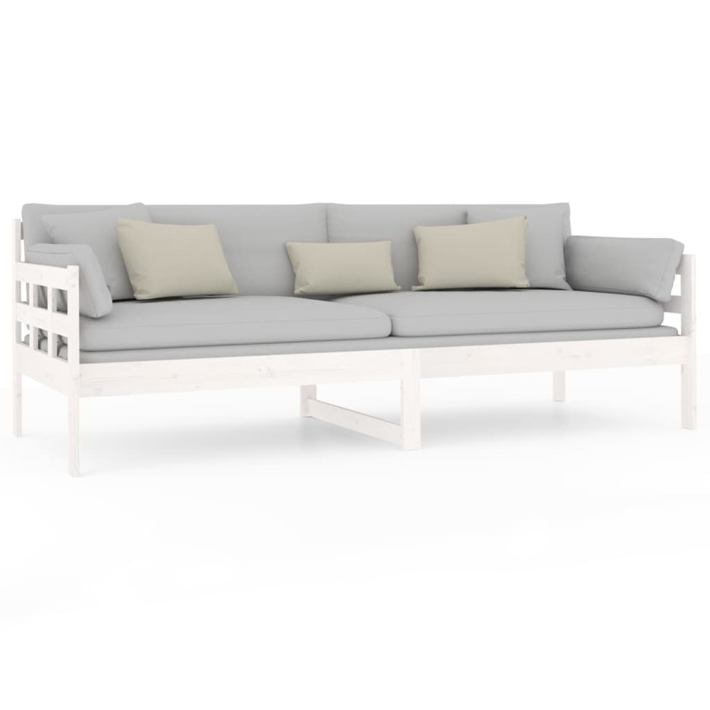 Sohvasänky valkoinen täysi mänty 80x200 cm - Sisustajankoti.fi