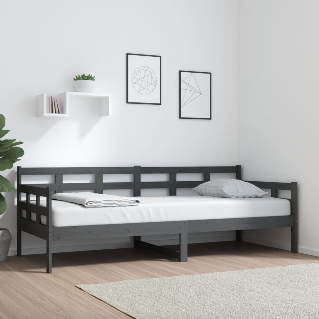 Sohvasänky harmaa täysi mänty 80x200 cm - Sisustajankoti.fi