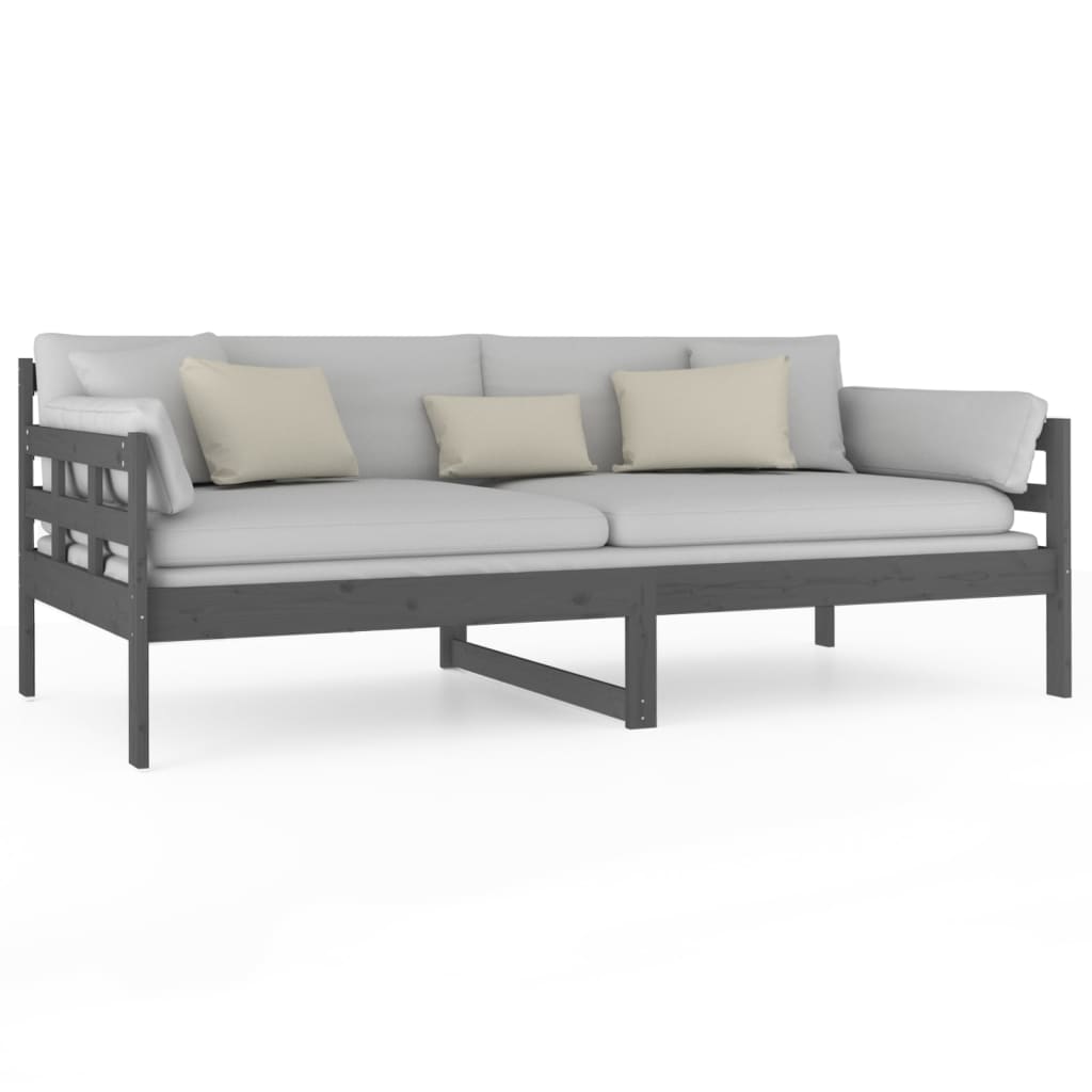 Sohvasänky harmaa täysi mänty 90x190 cm - Sisustajankoti.fi