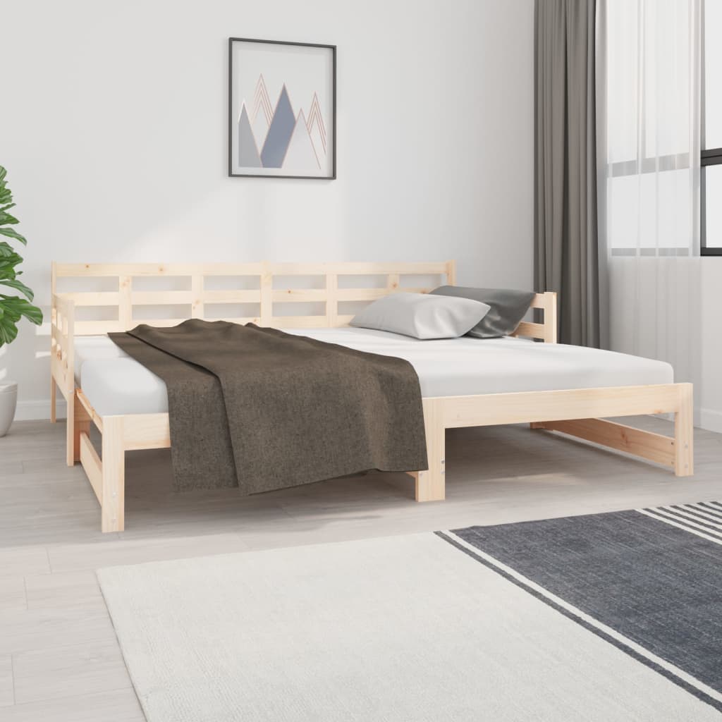 Päivävuode ulosvedettävä täysi mänty 2x (90x190) cm - Sisustajankoti.fi