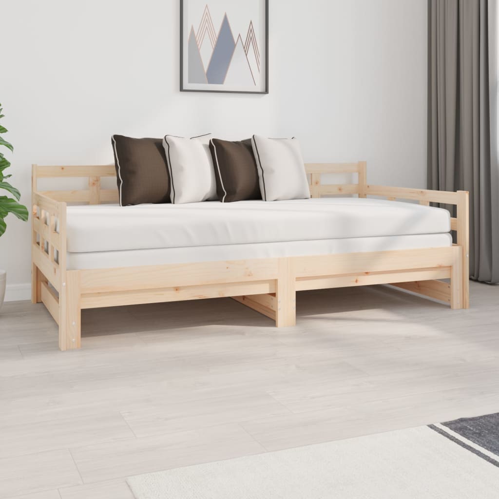 Päivävuode ulosvedettävä täysi mänty 2x (90x190) cm - Sisustajankoti.fi