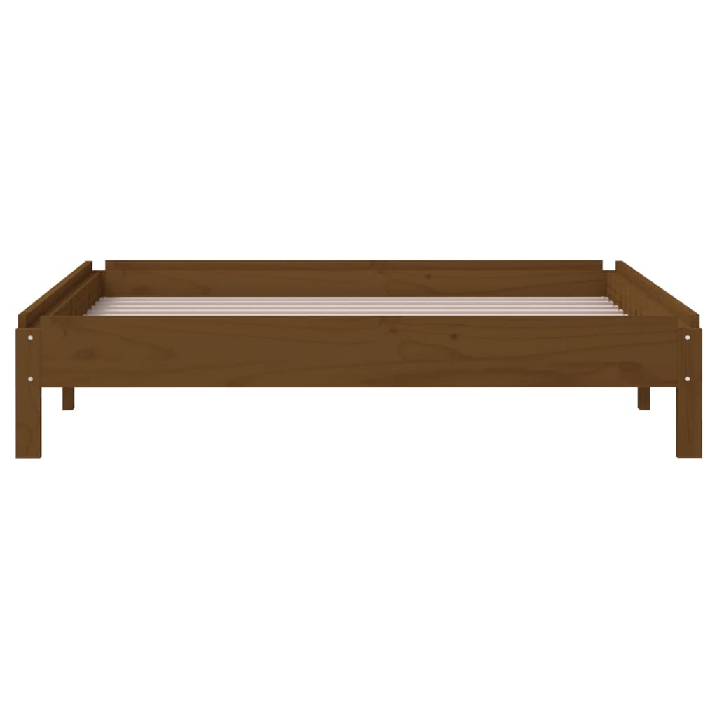 Pinottava sänky hunajanruskea 100x200 cm täysi mänty - Sisustajankoti.fi