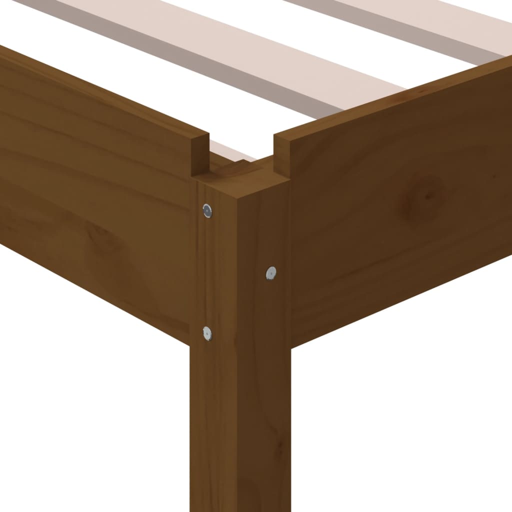 Pinottava sänky hunajanruskea 100x200 cm täysi mänty - Sisustajankoti.fi