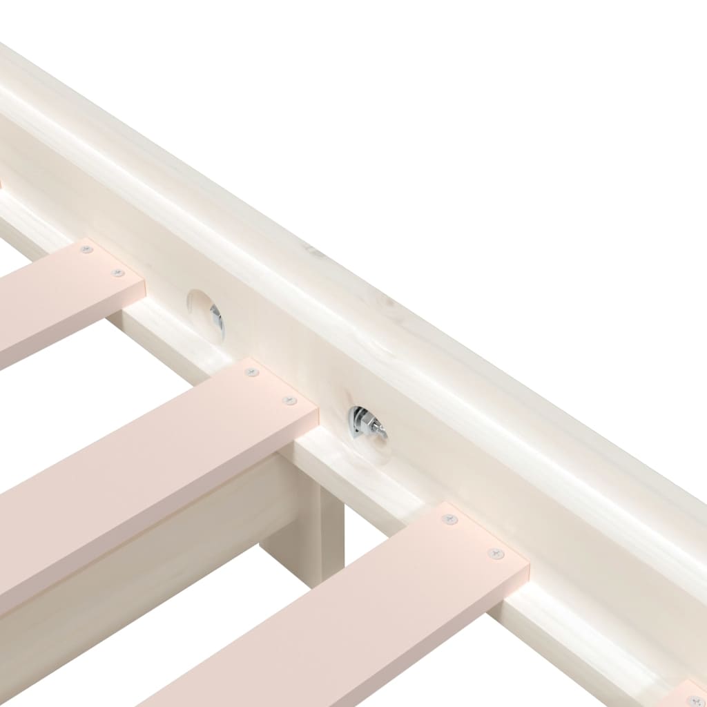 Pinottava sänky valkoinen 90x200 cm täysi mänty - Sisustajankoti.fi