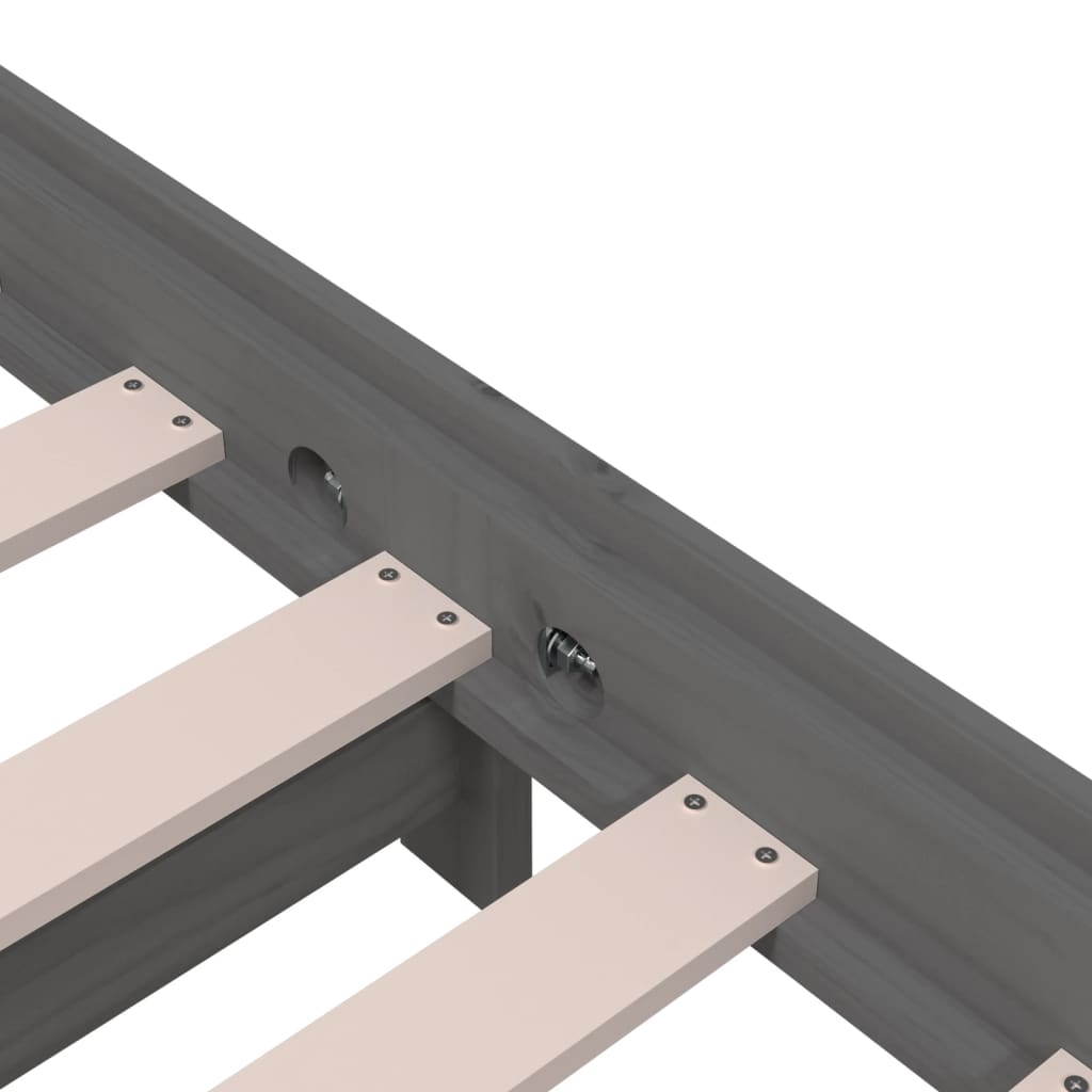 Pinottava sänky harmaa 90x200 cm täysi mänty - Sisustajankoti.fi