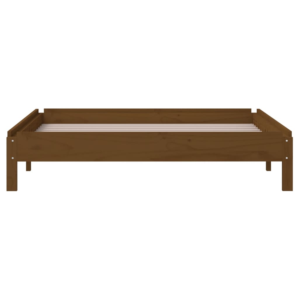 Pinottava sänky hunajanruskea 90x200 cm täysi mänty - Sisustajankoti.fi