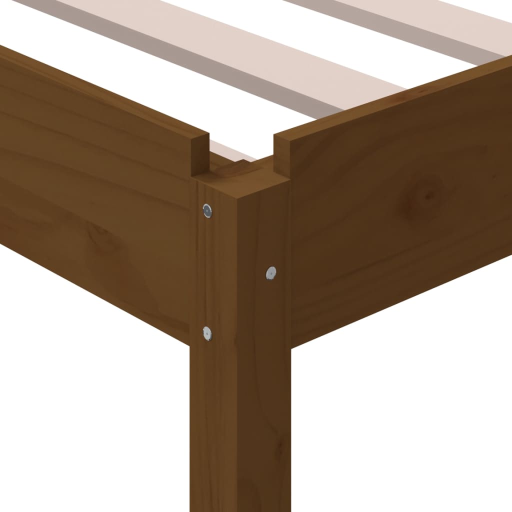 Pinottava sänky hunajanruskea 90x200 cm täysi mänty - Sisustajankoti.fi