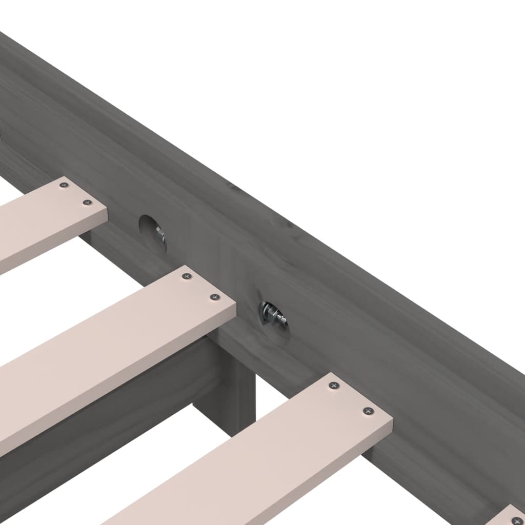 Pinottava sänky harmaa 80x200 cm täysi mänty - Sisustajankoti.fi