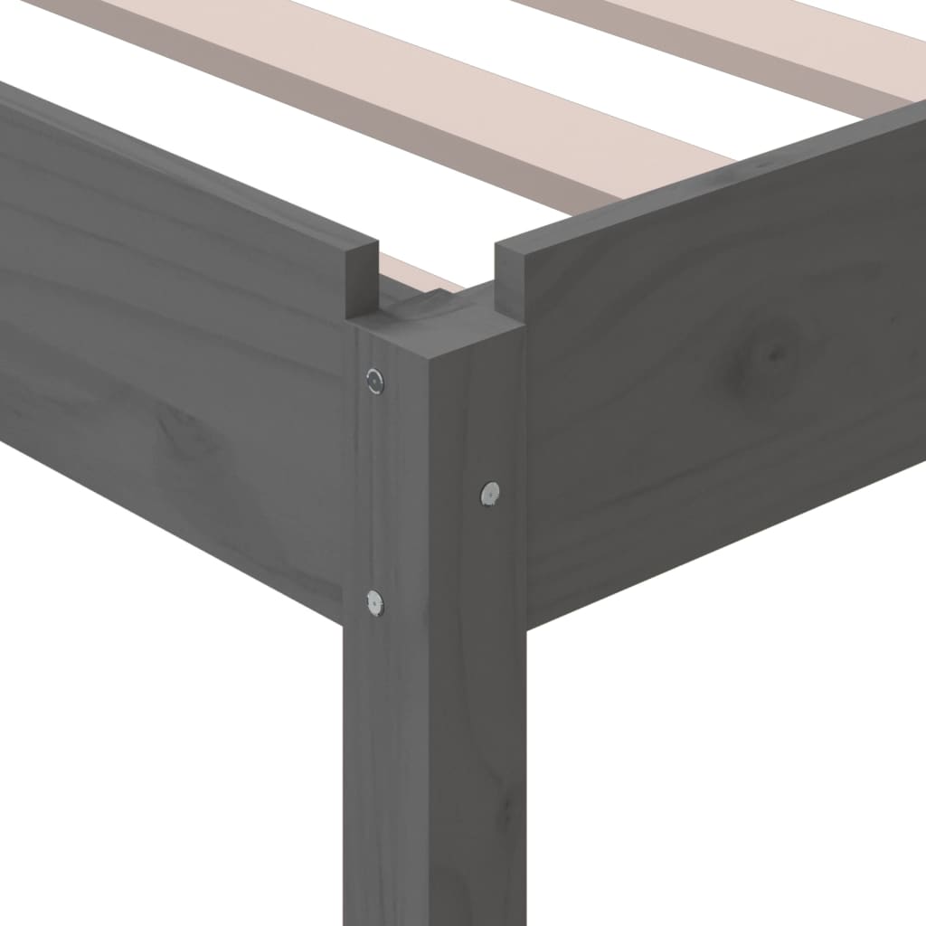 Pinottava sänky harmaa 90x190 cm täysi mänty - Sisustajankoti.fi