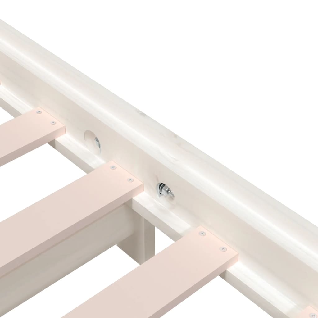 Pinottava sänky valkoinen 75x190 cm täysi mänty - Sisustajankoti.fi