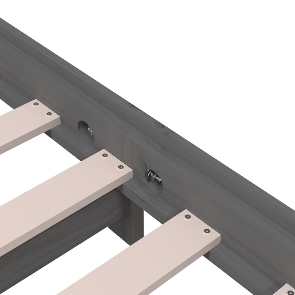 Pinottava sänky harmaa 75x190 cm täysi mänty - Sisustajankoti.fi