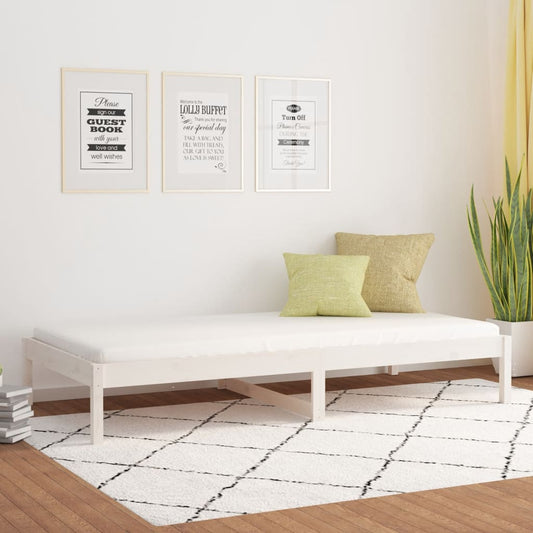 Sohvasänky valkoinen 90x200 cm täysi mänty - Sisustajankoti.fi