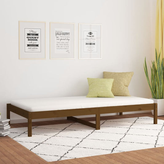 Sohvasänky hunajanruskea 90x200 cm täysi mänty - Sisustajankoti.fi