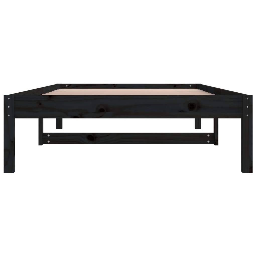Sohvasänky musta 90x200 cm täysi mänty - Sisustajankoti.fi