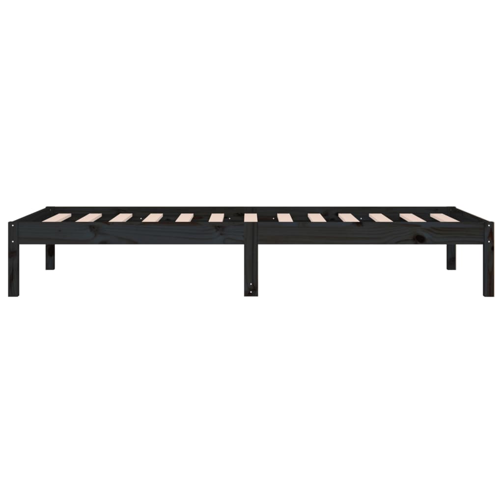 Sohvasänky musta 90x200 cm täysi mänty - Sisustajankoti.fi