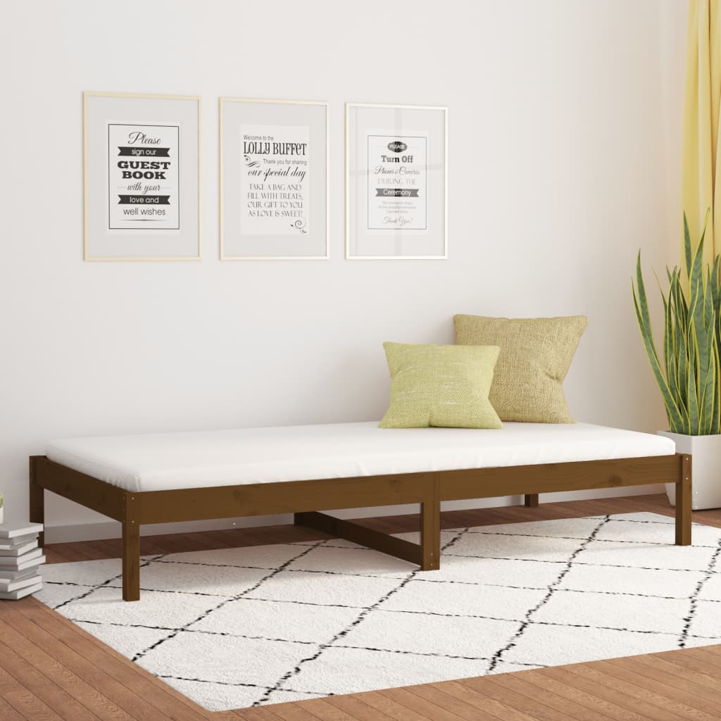 Sohvasänky hunajanruskea 80x200 cm täysi mänty - Sisustajankoti.fi