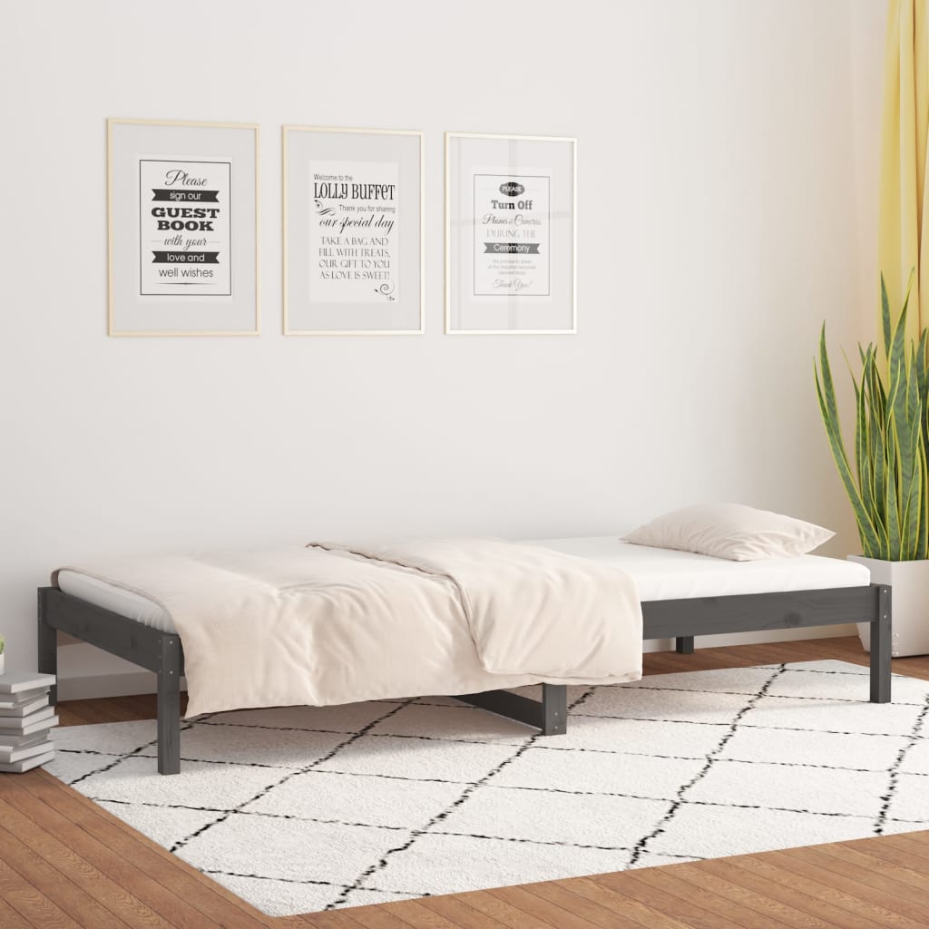 Sohvasänky harmaa 90x190 cm 3FT Single täysi mänty - Sisustajankoti.fi