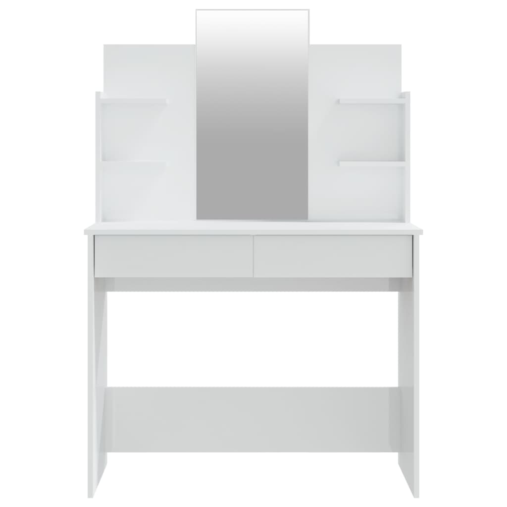 Peilipöytä korkeakiilto valkoinen 96x40x142 cm - Sisustajankoti.fi