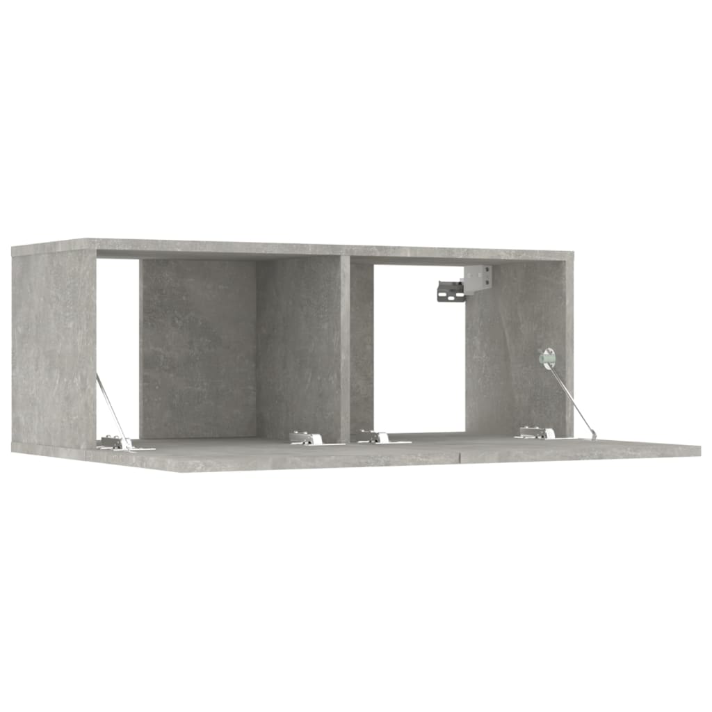 TV-tasot 2 kpl betoninharmaa 80x30x30 cm tekninen puu - Sisustajankoti.fi