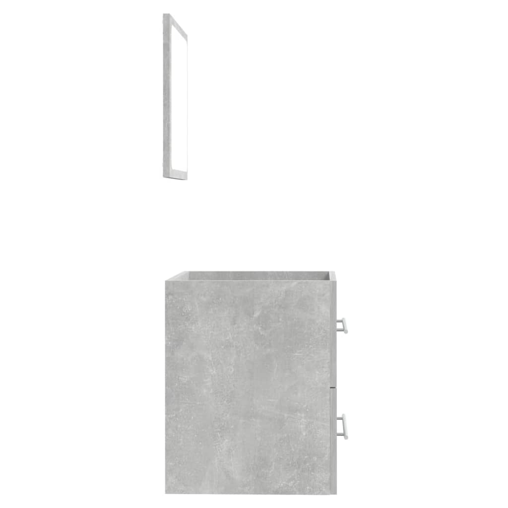 Kylpyhuoneen kaappi peilillä betoninharmaa 41x38,5x48 cm - Sisustajankoti.fi