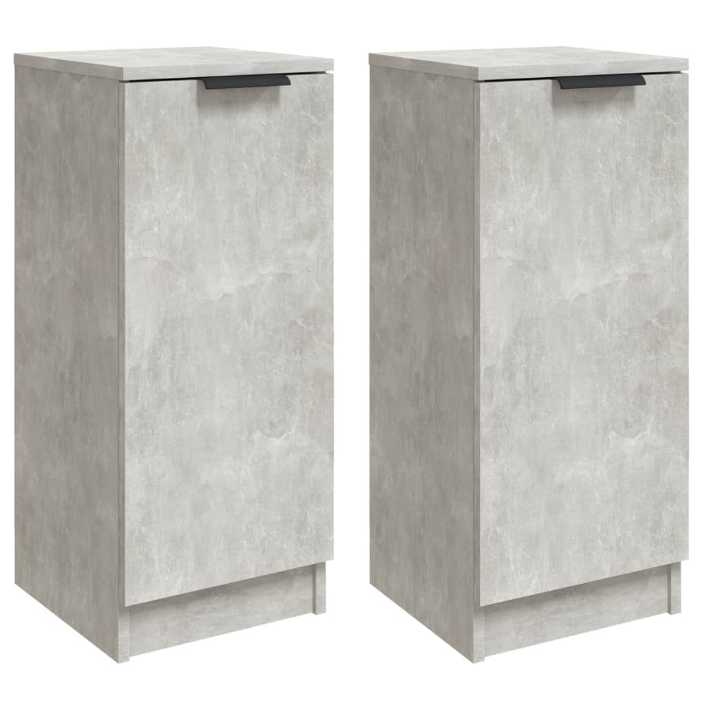 Senkit 2 kpl betoninharmaa 30x30x70 cm tekninen puu - Sisustajankoti.fi