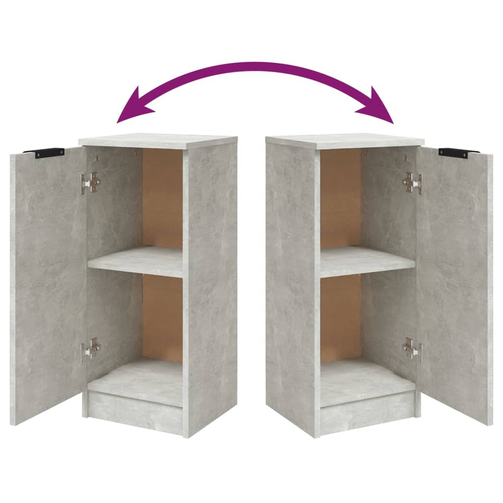Senkit 2 kpl betoninharmaa 30x30x70 cm tekninen puu - Sisustajankoti.fi