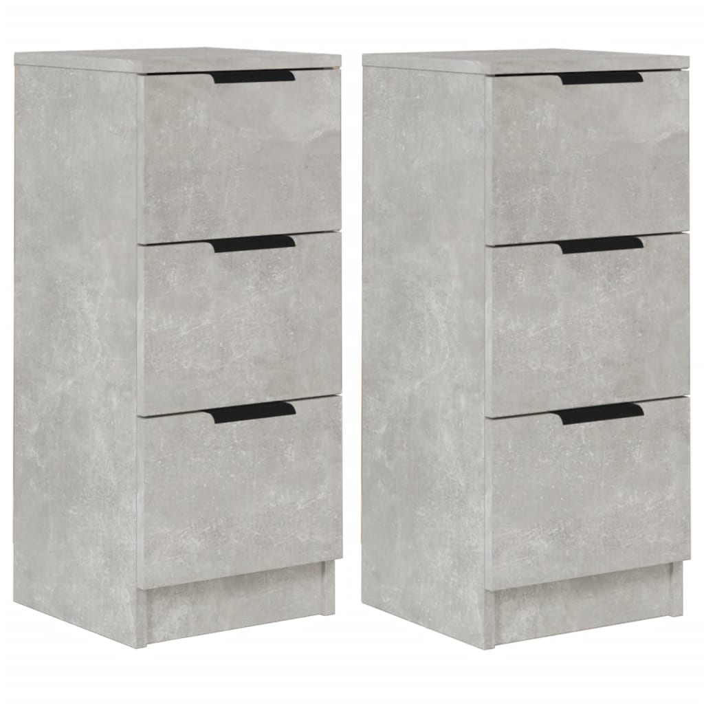 Senkit 2 kpl betoninharmaa 30x30x70 cm tekninen puu - Sisustajankoti.fi