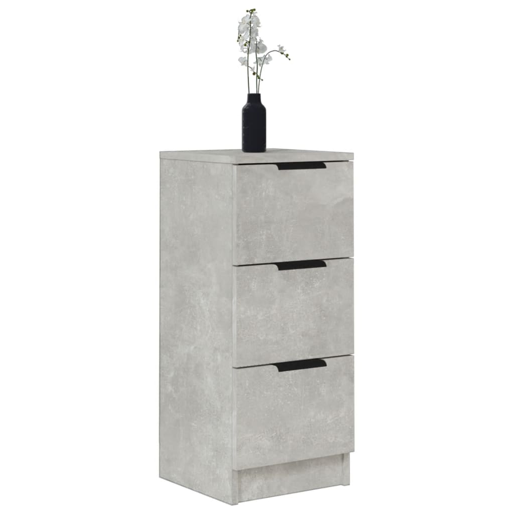 Senkit 2 kpl betoninharmaa 30x30x70 cm tekninen puu - Sisustajankoti.fi