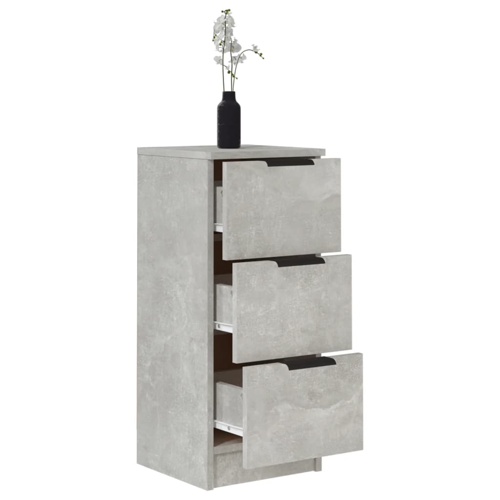 Senkit 2 kpl betoninharmaa 30x30x70 cm tekninen puu - Sisustajankoti.fi
