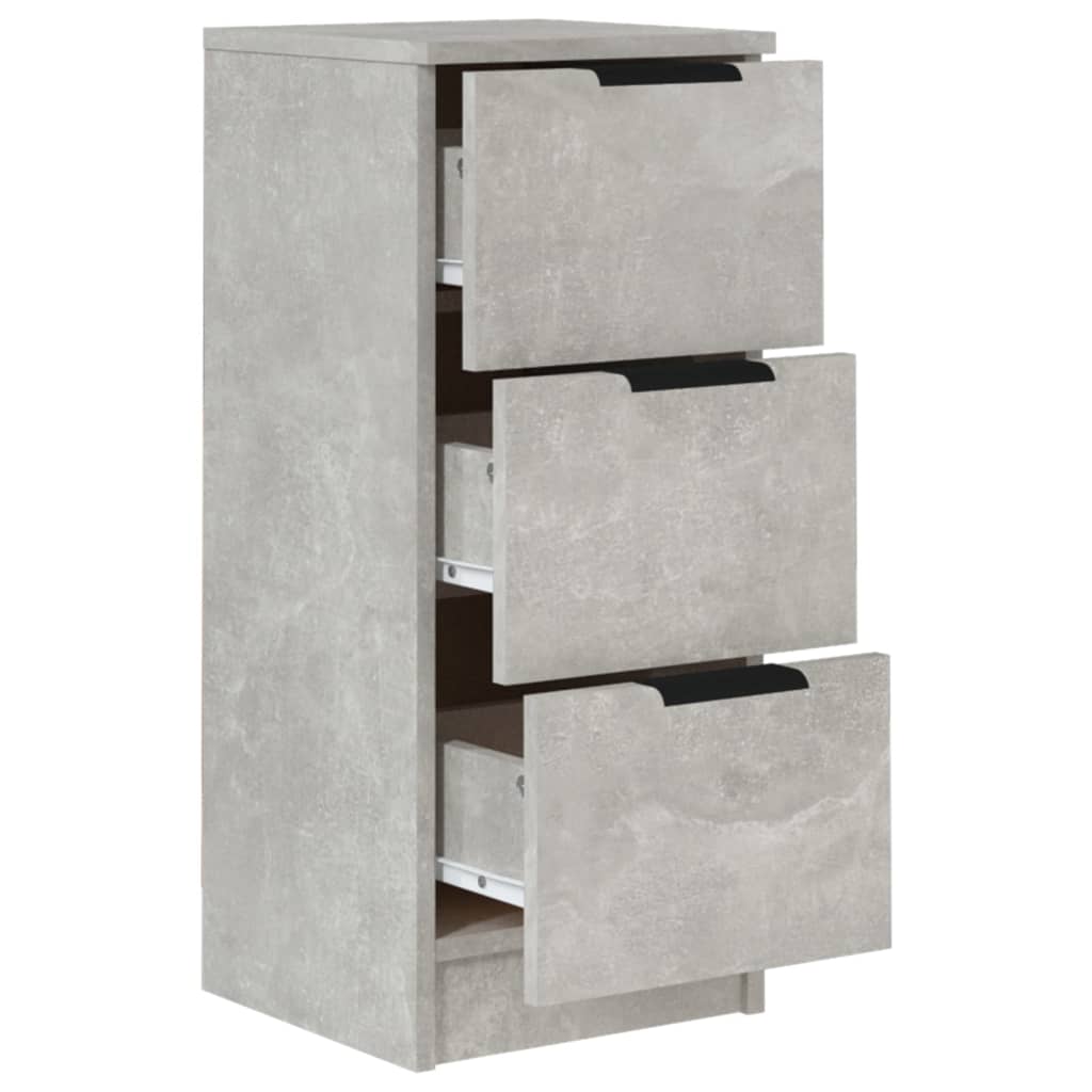 Senkit 2 kpl betoninharmaa 30x30x70 cm tekninen puu - Sisustajankoti.fi