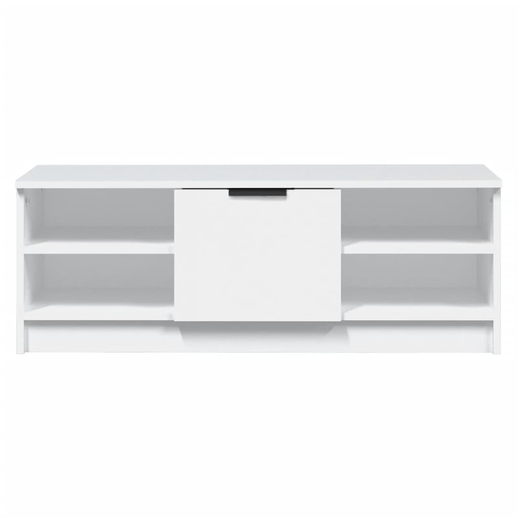 TV-taso valkoinen 102x35,5x36,5 cm tekninen puu - Sisustajankoti.fi