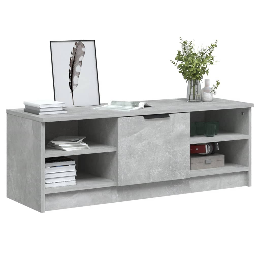 TV-taso betoninharmaa 102x35,5x36,5 cm tekninen puu - Sisustajankoti.fi
