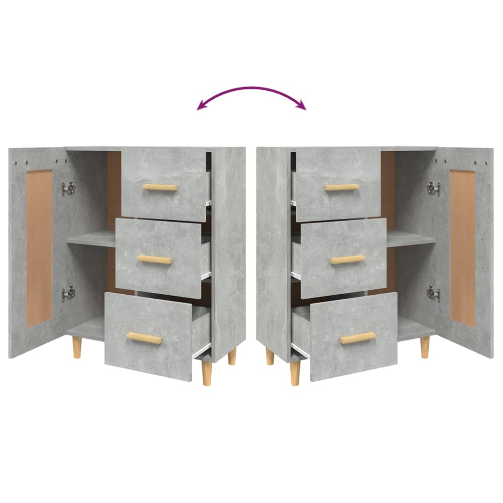 Senkki betoninharmaa 69,5x34x90 cm tekninen puu - Sisustajankoti.fi