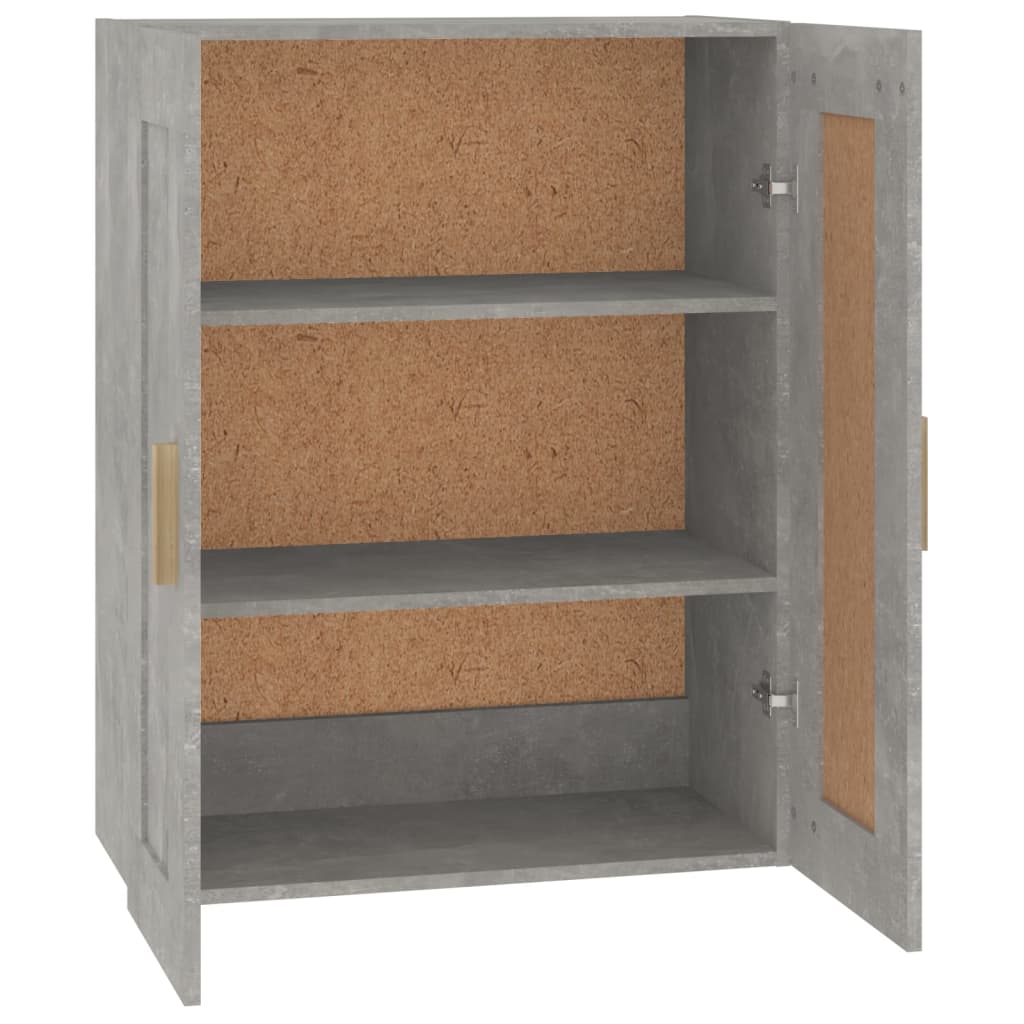 Seinäkaappi betoninharmaa 69,5x32,5x90 cm tekninen puu - Sisustajankoti.fi