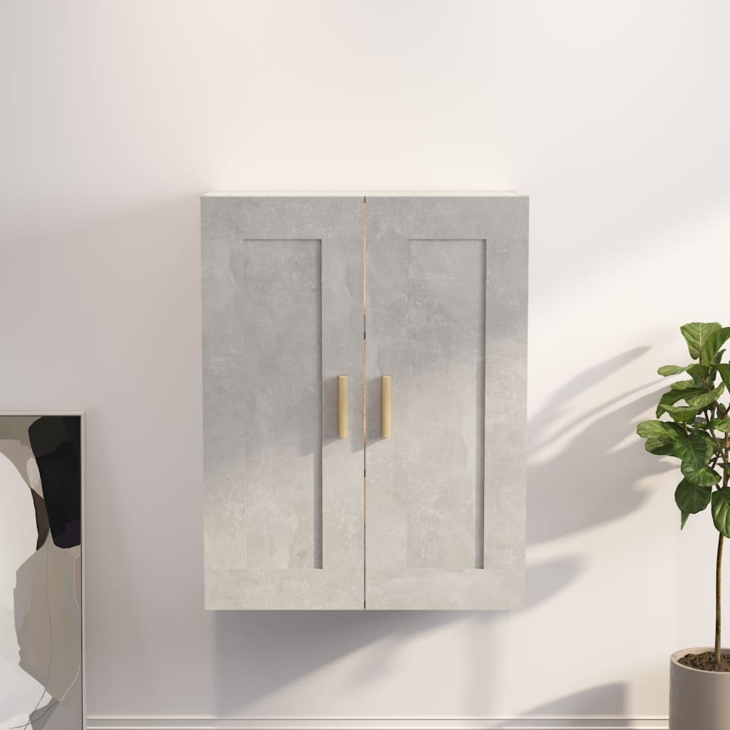 Seinäkaappi betoninharmaa 69,5x32,5x90 cm tekninen puu - Sisustajankoti.fi