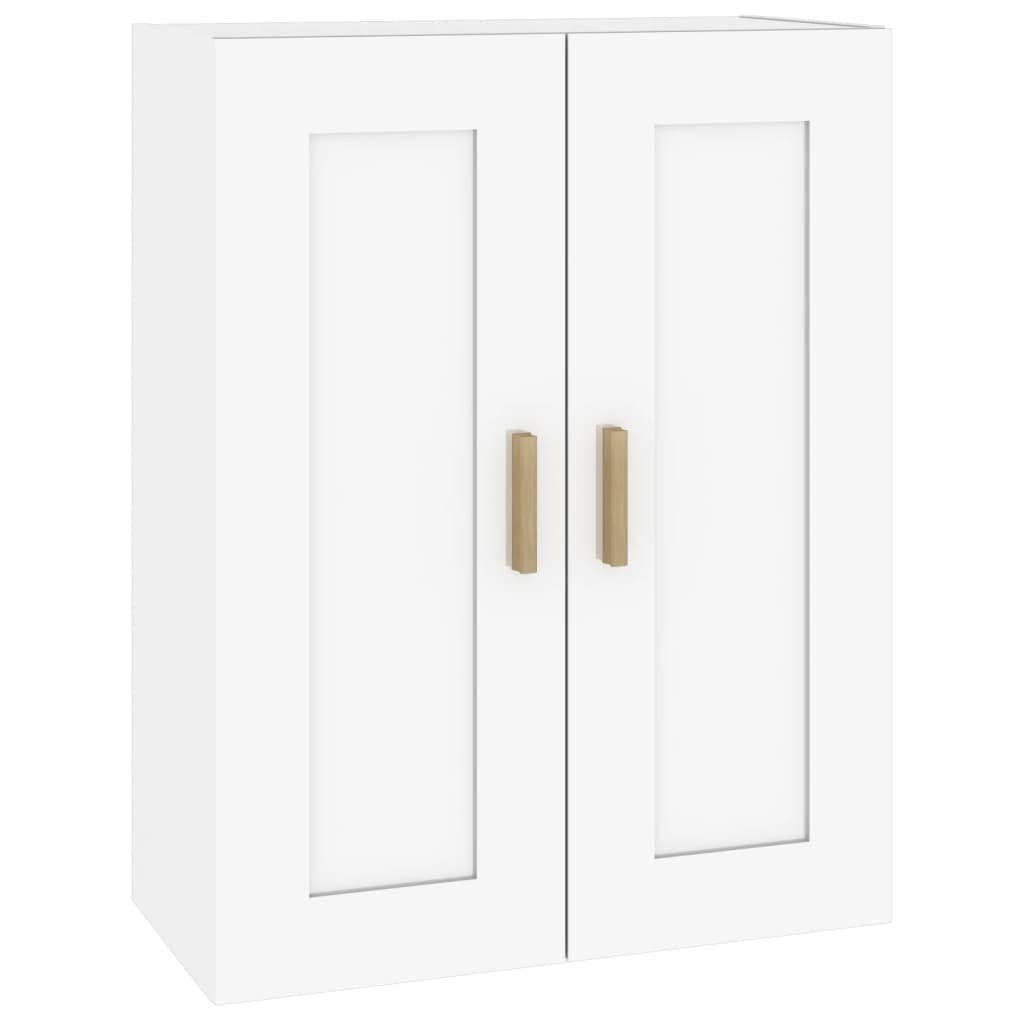 Seinäkaappi korkeakiilto valkoinen 69,5x32,5x90 cm tekninen puu - Sisustajankoti.fi