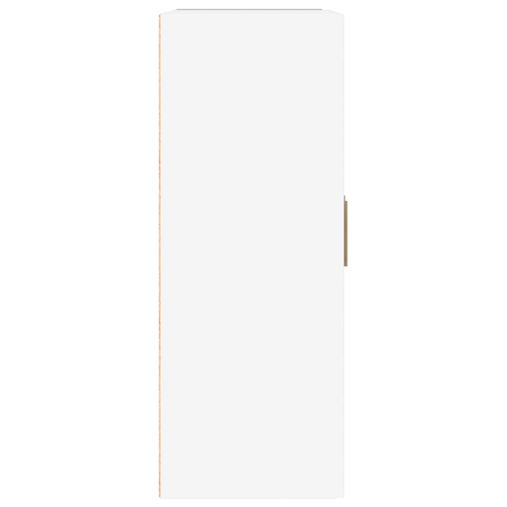 Seinäkaappi korkeakiilto valkoinen 69,5x32,5x90 cm tekninen puu - Sisustajankoti.fi