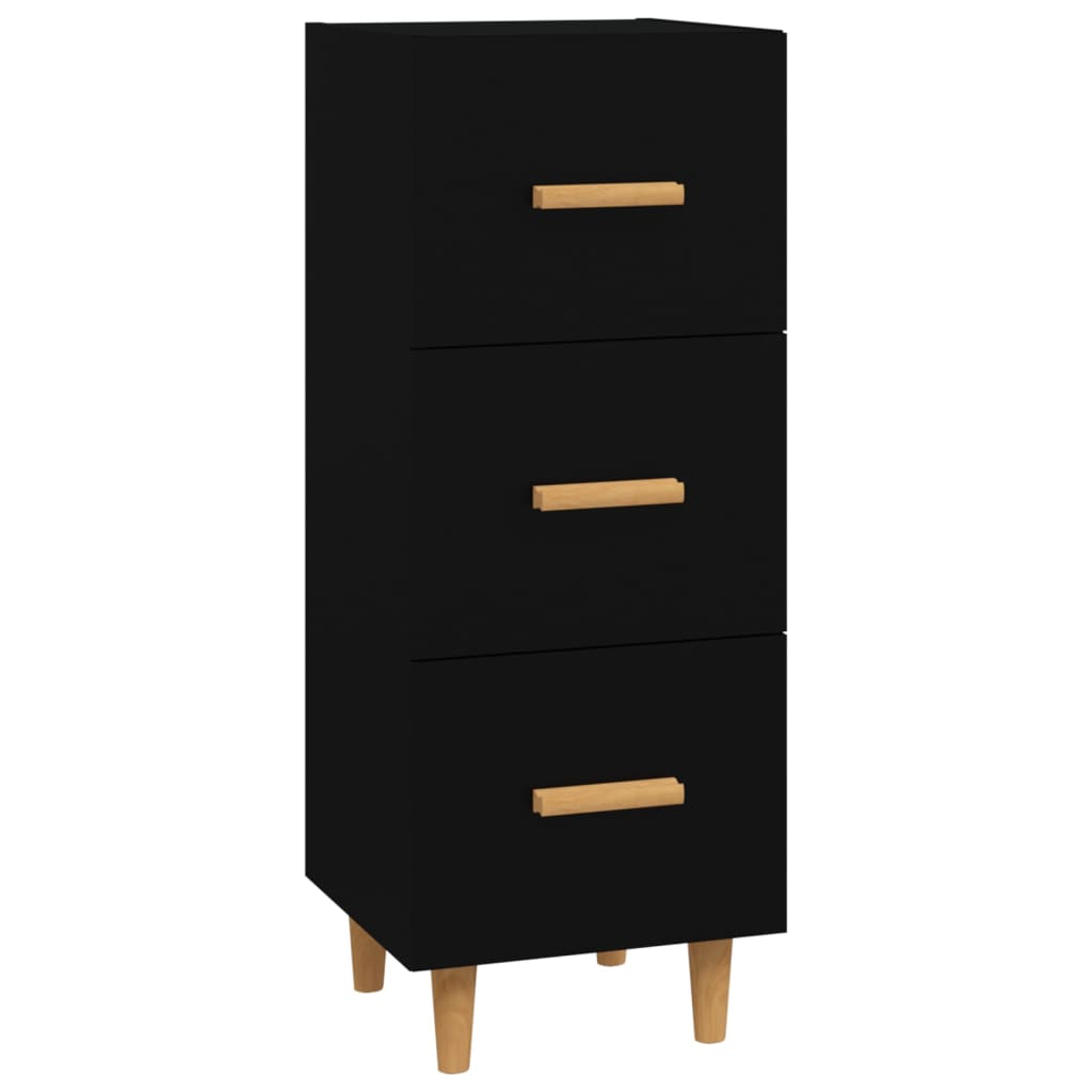 Senkki musta 34,5x34x90 cm tekninen puu - Sisustajankoti.fi