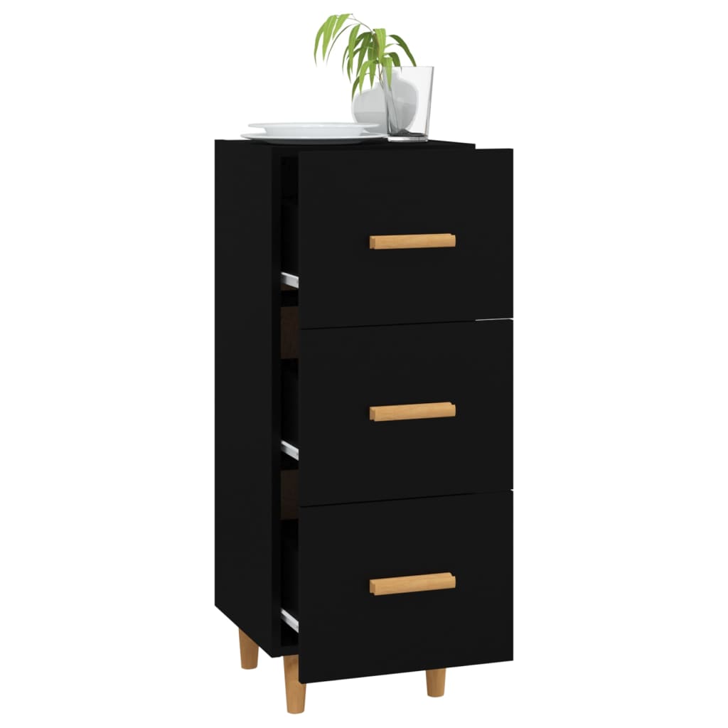 Senkki musta 34,5x34x90 cm tekninen puu - Sisustajankoti.fi