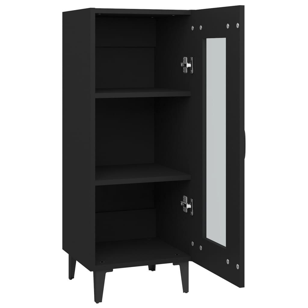 Senkki musta 34,5x34x90 cm tekninen puu - Sisustajankoti.fi