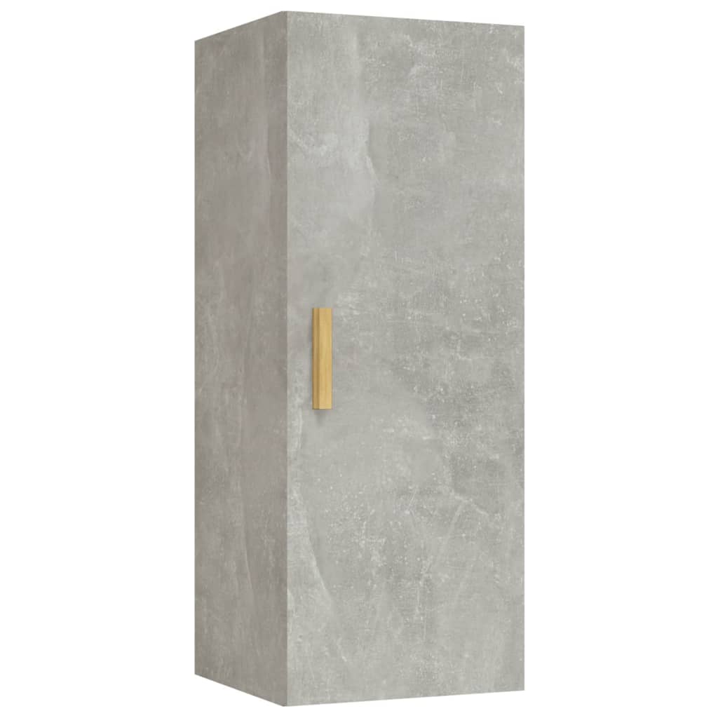 Seinäkaappi betoninharmaa 34,5x34x90 cm tekninen puu - Sisustajankoti.fi