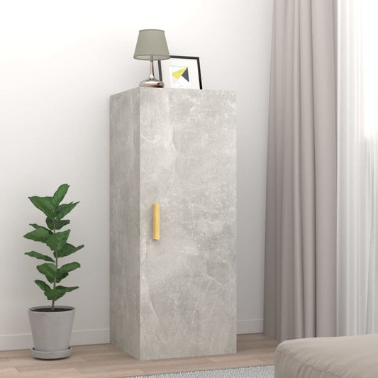 Seinäkaappi betoninharmaa 34,5x34x90 cm tekninen puu - Sisustajankoti.fi