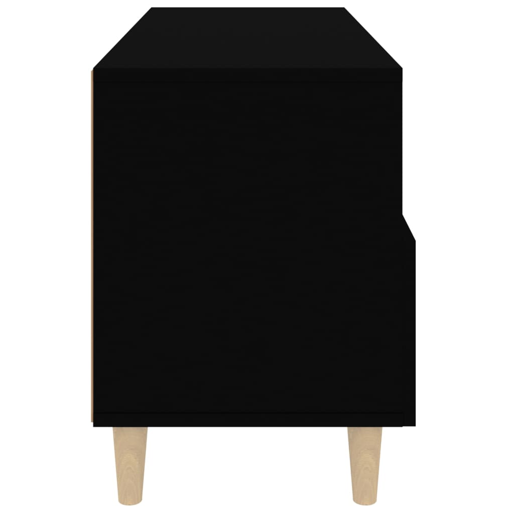 TV-taso musta 80x36x50 cm tekninen puu - Sisustajankoti.fi