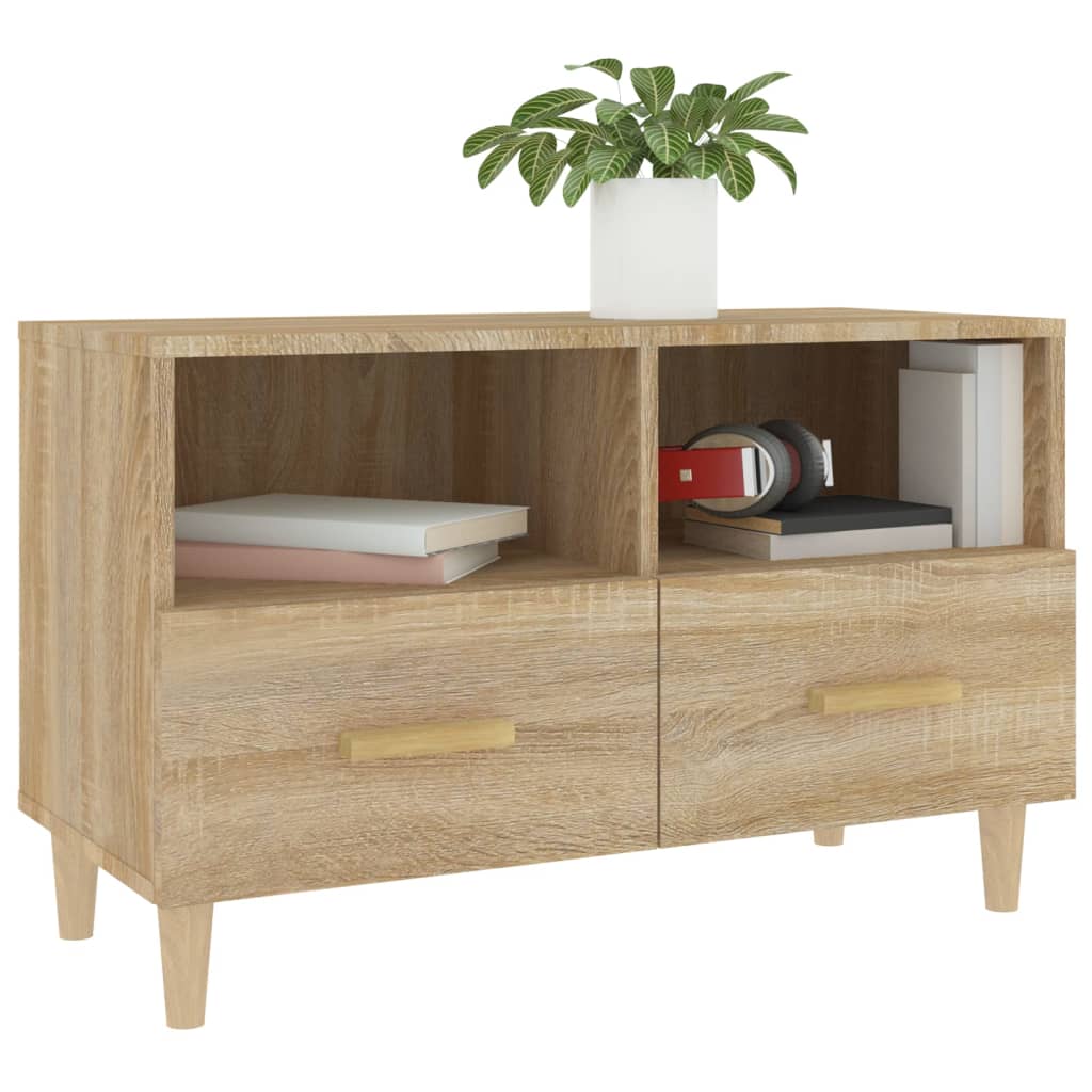 TV-taso Sonoma-tammi 80x36x50 cm tekninen puu - Sisustajankoti.fi