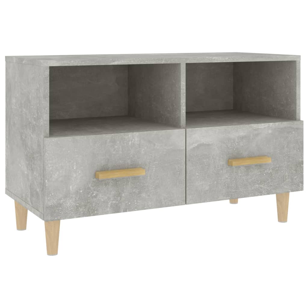 TV-taso betoninharmaa 80x36x50 cm tekninen puu - Sisustajankoti.fi